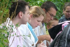 Gijsbert-Jan, Jantine, Jan (man van Lizette), Lennard (zoon van Lizette) en Lizette.